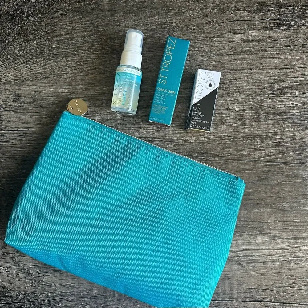 St. Tropez Self Tan Set With Pouch Bag Sample/Travel Size